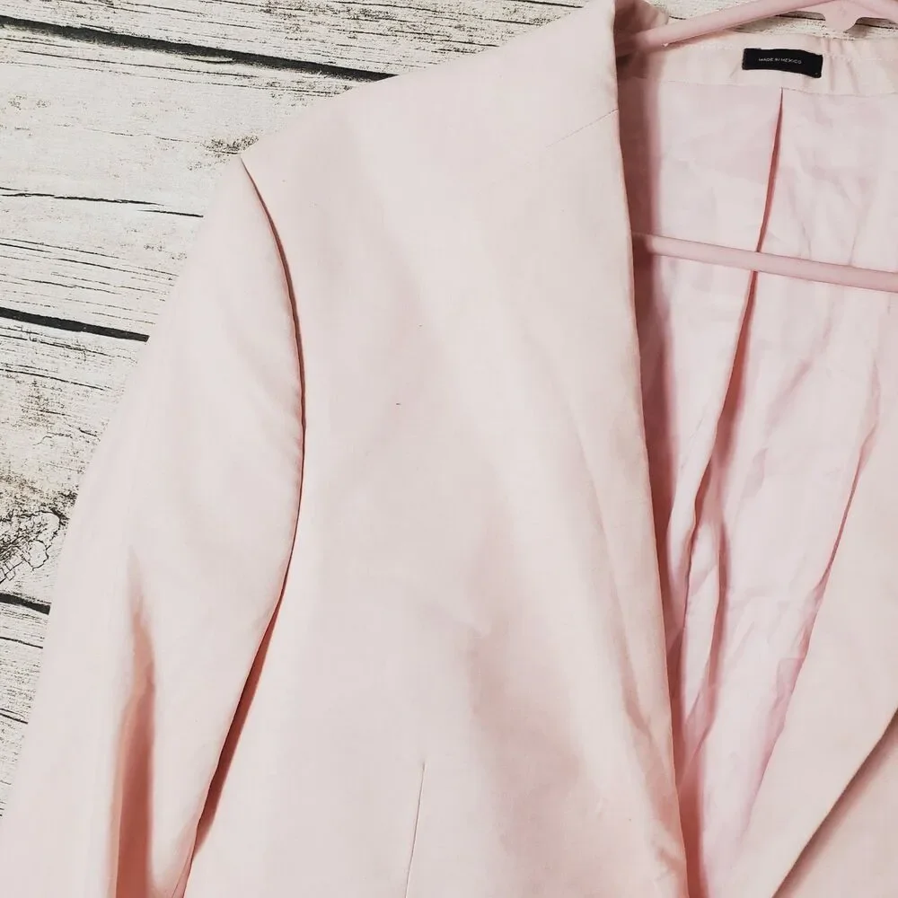 J Ferrar Blazer Men's 40L Slim Fit Neutral Pink Stretch One Button Coat Jacket